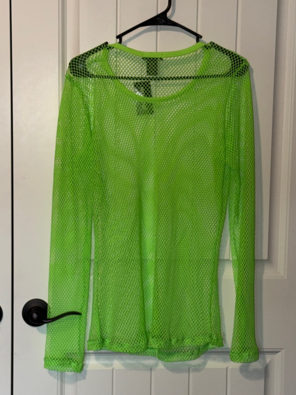 Hot Topic Neon Green Fishnet Long Sleeve Shirt Plus Size - Picture 4 of 4